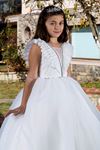 Poise 7-11 Years Old Girl Dress 30087 Off White