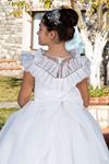 Vogue 7-11 ans robe fille 30086 blanc cassé