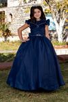 Vogue 2-6 Jahre altes Mädchenkleid 20086 Marineblau
