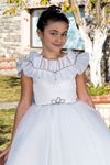 Vogue 7-11 ans robe fille 30086 blanc cassé