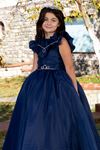 Vogue 2-6 Jahre altes Mädchenkleid 20086 Marineblau