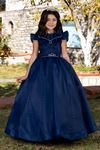 Vogue 7-11 Yaş Kız Çocuk Elbise 30086 Lacivert