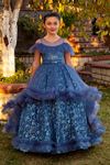 Divine 3-7 Years Old Girl Dress 20082 Indigo