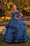 Divine 3-7 Years Old Girl Dress 20082 Indigo