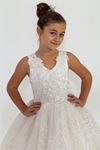 Abito Bambina 7-11 Anni Bronzo 30027 Bianco Sporco