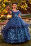 Divine 3-7 Years Old Girl Dress 20082 Indigo