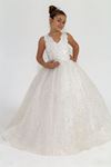 Abito Bambina 7-11 Anni Bronzo 30027 Bianco Sporco