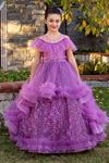 Göttliches Kleid für 7–11 Jahre alte Mädchen, 30082, Flieder