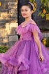 Göttliches Kleid für 7–11 Jahre alte Mädchen, 30082, Flieder