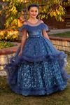 Divine 3-7 Years Old Girl Dress 20082 Indigo