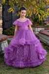 Göttliches Kleid für 7–11 Jahre alte Mädchen, 30082, Flieder