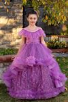 Göttliches Kleid für 7–11 Jahre alte Mädchen, 30082, Flieder