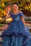 Divine 3-7 Years Old Girl Dress 20082 Indigo