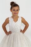 Abito Bambina 7-11 Anni Bronzo 30027 Bianco Sporco