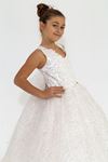 Abito Bambina 7-11 Anni Bronzo 30027 Bianco Sporco