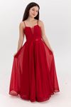 Eclipse 12-16 Jahre altes Mädchenkleid 50007 Rot