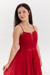 Eclipse 12-16 Jahre altes Mädchenkleid 50007 Rot