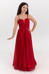 Eclipse 12-16 Jahre altes Mädchenkleid 50007 Rot