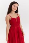 Eclipse 12-16 Jahre altes Mädchenkleid 50007 Rot