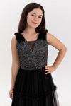 Solstice 12–16 Jahre altes Mädchenkleid 50008 Schwarz