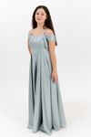 Turquoise 12-16 Years Old Girl Dress 50003 Water Green