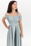 Turquoise 12-16 Years Old Girl Dress 50003 Water Green
