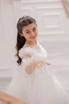 Abito bambina London 7-11 anni 30108 Bianco sporco