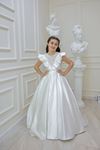 Ignis 7-11 Jahre Mädchenkleid 30147 Cremeweiß