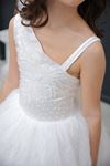 Flumen 7-11 Years Old Girl Dress 30154 Off-White