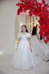 فستان بنات عمر 7-11 سنة من Caelum رقم 30148 أبيض مائل للبيج