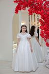 فستان بنات عمر 7-11 سنة من Caelum رقم 30148 أبيض مائل للبيج