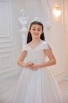 Nubes 2-6 Yaş Kız Çocuk Elbise 20150 Kırık Beyaz