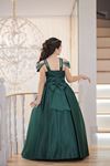 Aurora 7-11 Jahre Mädchenkleid 30124 Grün