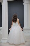 Flumen 7-11 Years Old Girl Dress 30154 Off-White