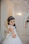 Abito bambina Paris 7-11 anni 30104 Bianco sporco