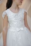 Abito bambina Paris 7-11 anni 30104 Bianco sporco