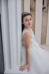 Stella 7-11 Jahre Mädchenkleid 30129 Cremeweiß