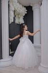 Selene 7-11 Jahre altes Mädchenkleid 30095 Off White
