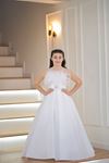 Sukienka Dziewczęca Umbra 7-11 Lat 30143 Złamana Biel