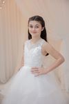 Vestido de Niña Sarai 7-11 Años 30119 Blanco Roto