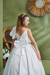 Somnus 7-11 Yaş Kız Çocuk Elbise 30156 Kırık Beyaz