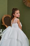 Aura 2-6 Yaş Kız Çocuk Elbise 20165 Kırık Beyaz