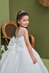 Amphitrite 7-11 Yaş Kız Çocuk Elbise 30160 Kırık Beyaz