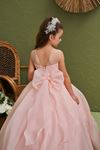 Awe 2-6 Yaş Kız Çocuk Elbise 20166 Somon
