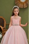 Awe 2-6 Yaş Kız Çocuk Elbise 20166 Somon