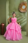 Luna 7-11 Yaş Kız Çocuk Elbise 30167 Pembe