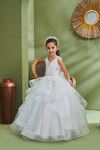 Elegance 2-6 Yaş Kız Çocuk Elbise 20177 Kırık Beyaz